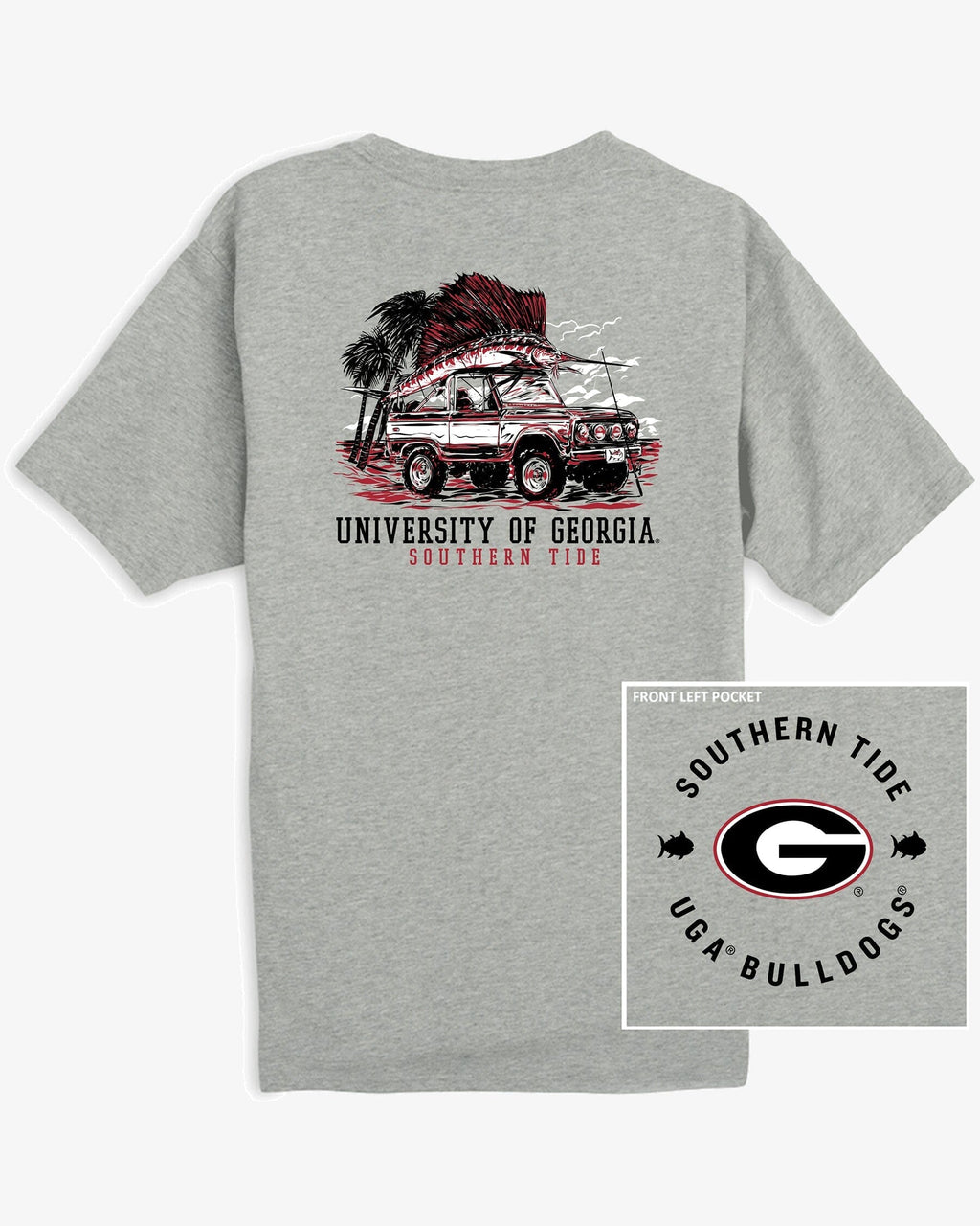 Georgia Oval G Bulldogs Trophy Catch Heather T-Shirt